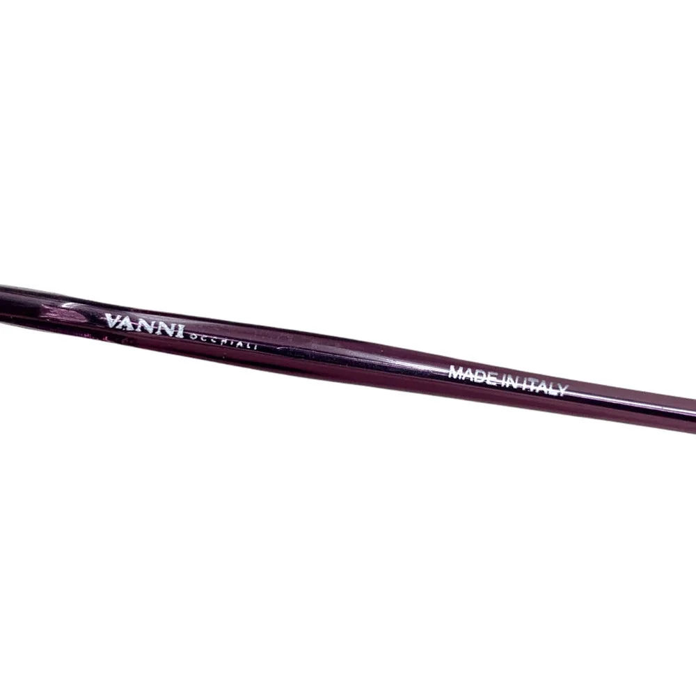 Vintage Vanni Occhiali Eyeglass Frames Only Purple Metal Full Rim C356 7574